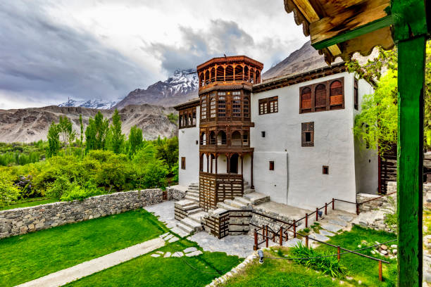 View of landscape behind the historical Khuplo Fort, Khaplo, Skardu