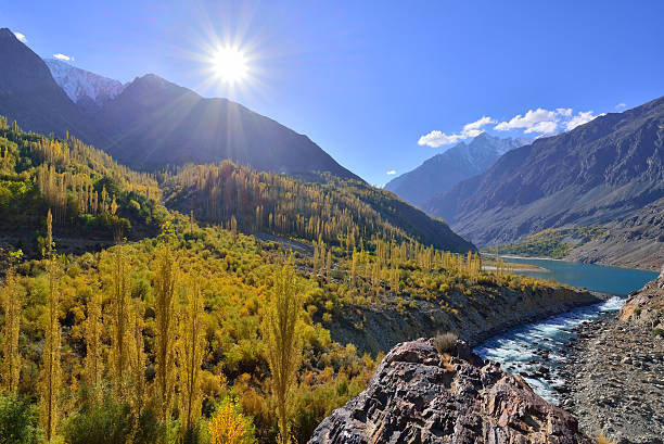 Autumn at Ghizer Valley. Northern Pakistan. Karakorum.